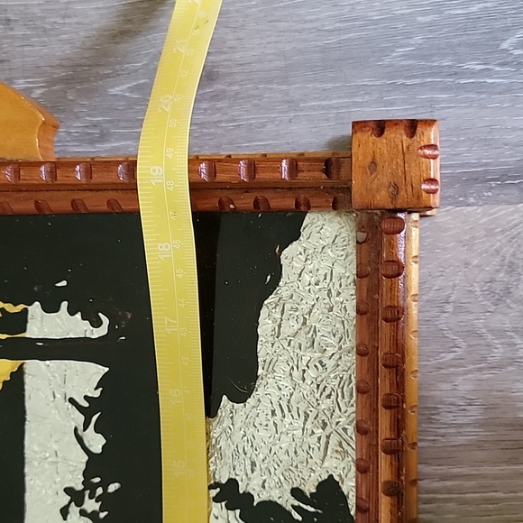 Vintage Serving Tray with Deer Silhouette - Beautiful Art Deco Design with Wood - Picture 13 of 15